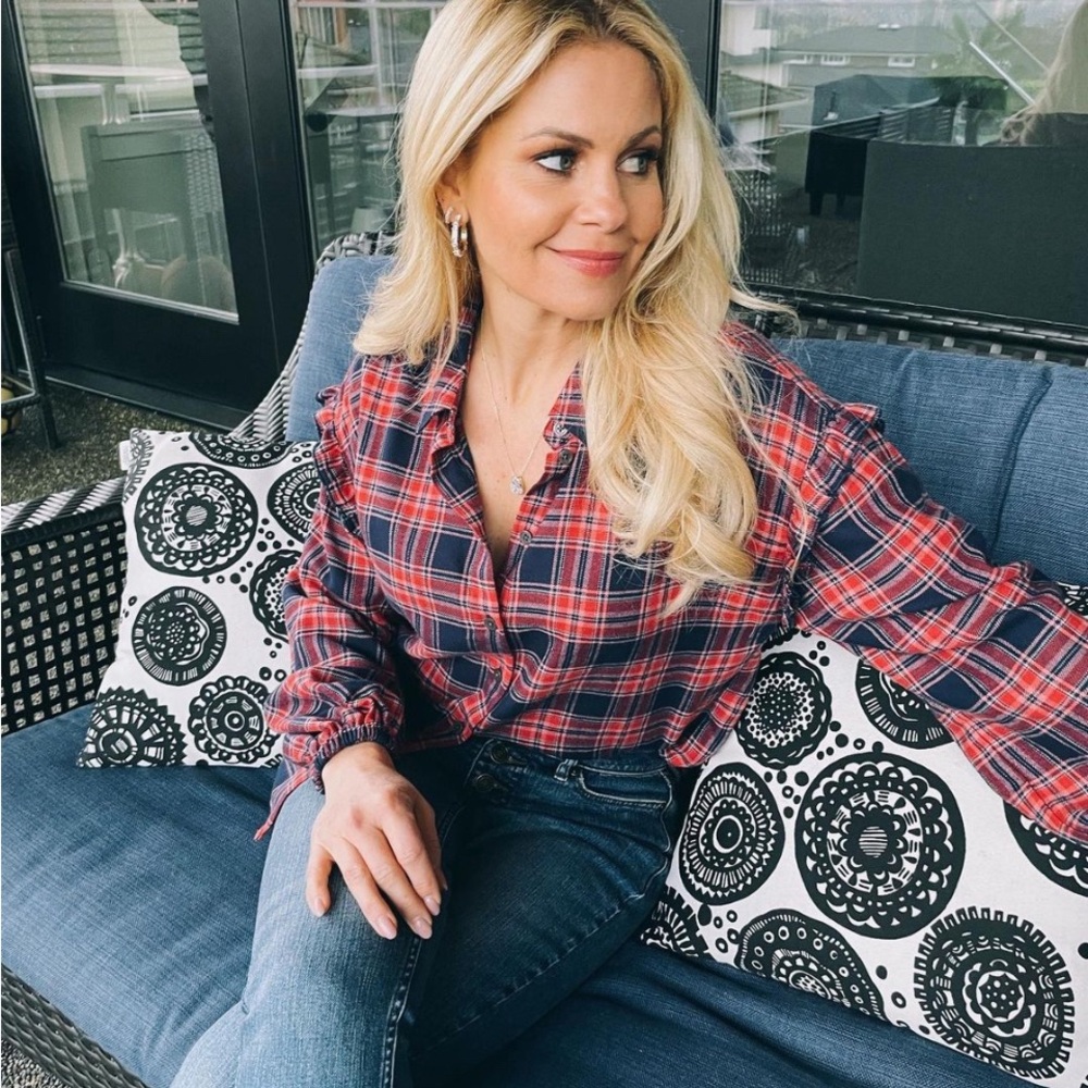 Feminine Flannel Blouse